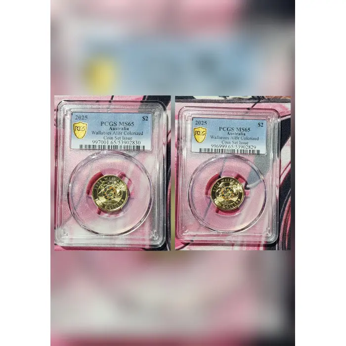 2025 wallabies and wallaroos pcgs ms65 $2 