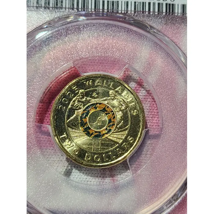 2025 wallabies and wallaroos pcgs ms65 $2 