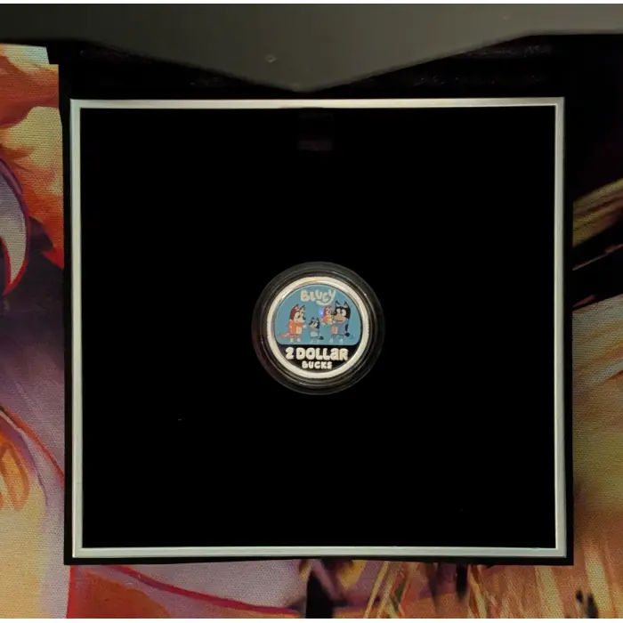 2026 $2 BLUEY SILVER COLOURED PROOF COIN 12000 MINTAGE BRAND NEW - FREE SHIPPING