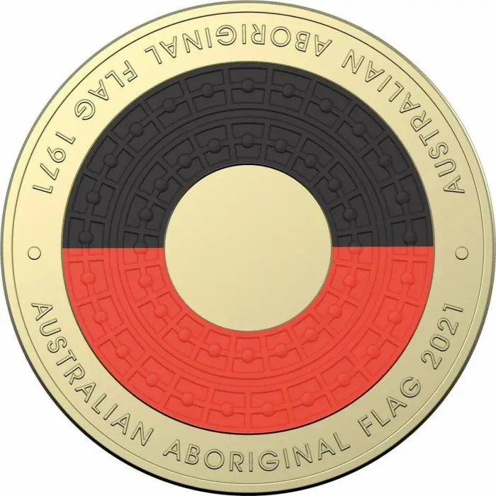 🔥🔥🔥 AUSTRALIAN TWO DOLLAR $2 COIN - 2021 ABORIGINAL FLAG CIRC