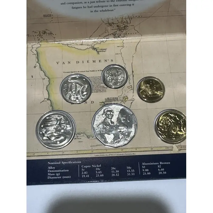1998 uncirculated coin set Bass and Flinders