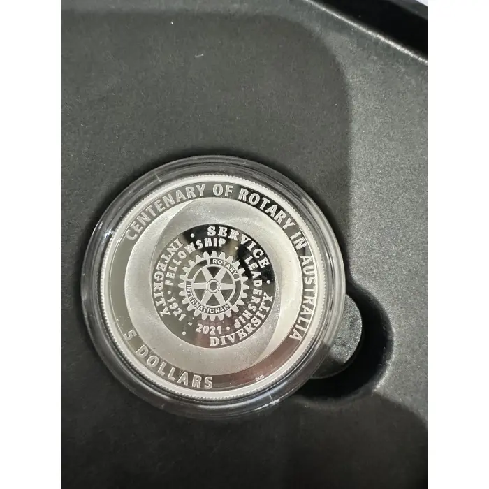 2021 Australian $5 Centenary of Rotary Silver Proof