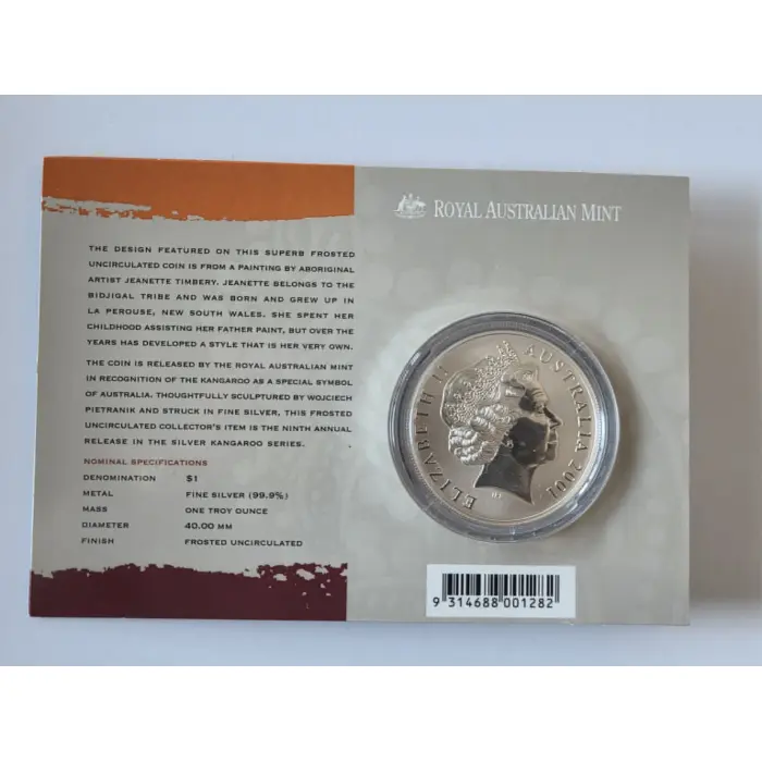 2001 Silver Kangaroo 0.999 1 ounce silver