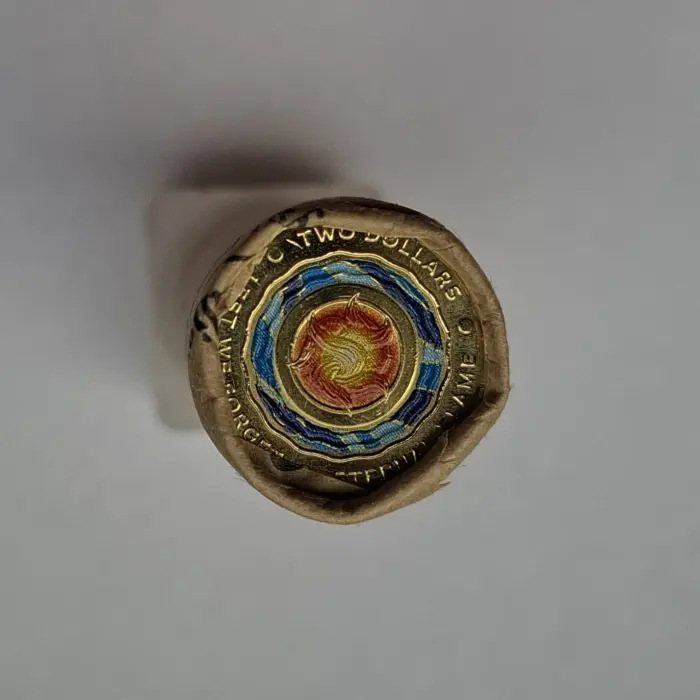 2018 $2 Lest We Forget- Eternal Flame T/T Coloured Mint Roll (25 Coins)