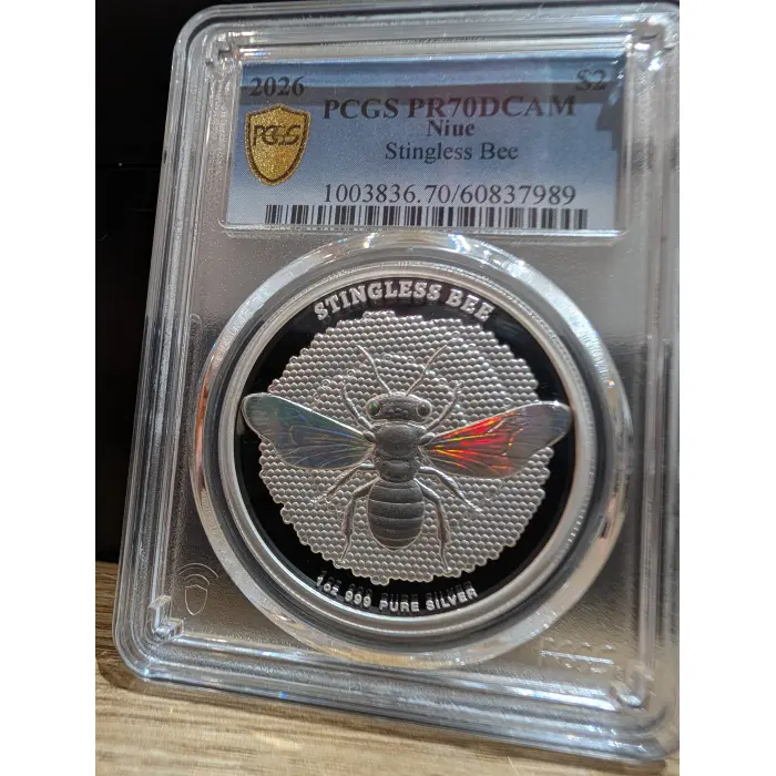 2026 PCGS Stingless Bee Fine Silver ag PR70 Top Pop