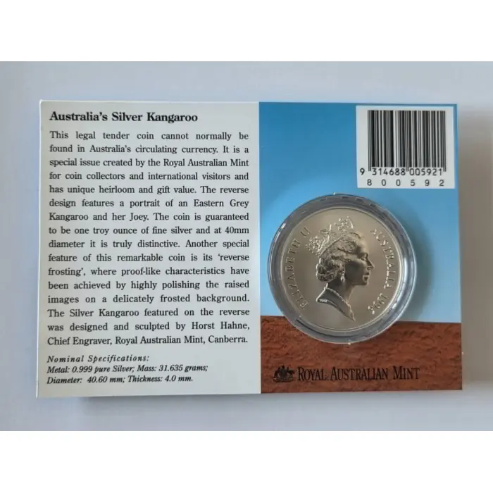 1996 Silver Kangaroo 0.999 1 ounce silver