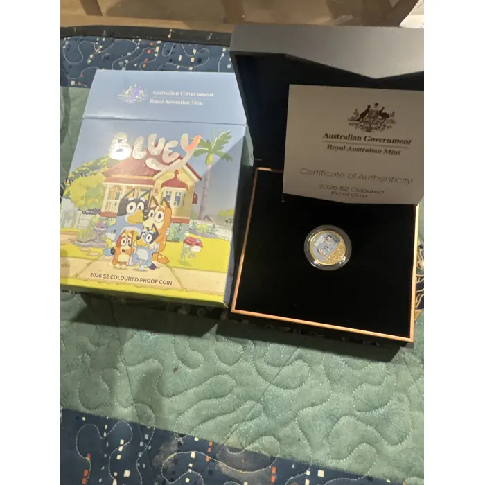 2026 Bluey coloured proof coin! 