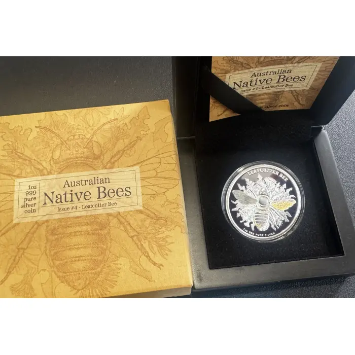 🐝💛2026 $2 Leafcutter Bee Hologram 1oz Silver Proof Coin