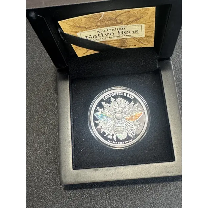 🐝💛2026 $2 Leafcutter Bee Hologram 1oz Silver Proof Coin