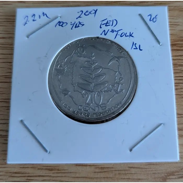 2001 Centenary Of Federation 20 Cent 