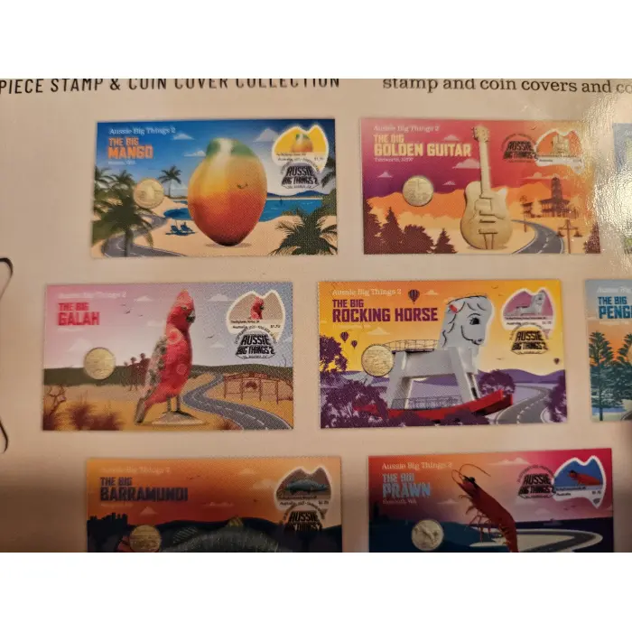 2025 Aussie BIG things 2 collector set of 10 pnc's. 