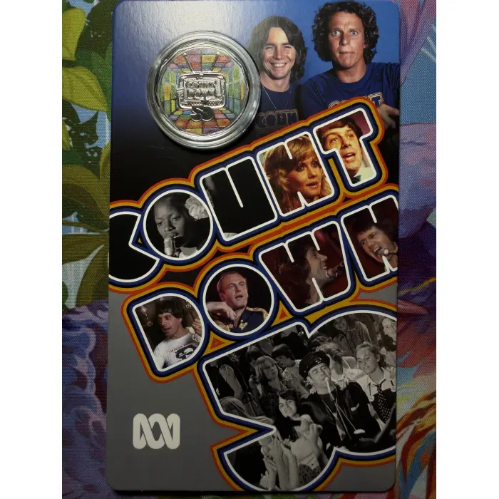 2024 50th Anniversary of Countdown 50c Coloured Uncirculated Coin Card