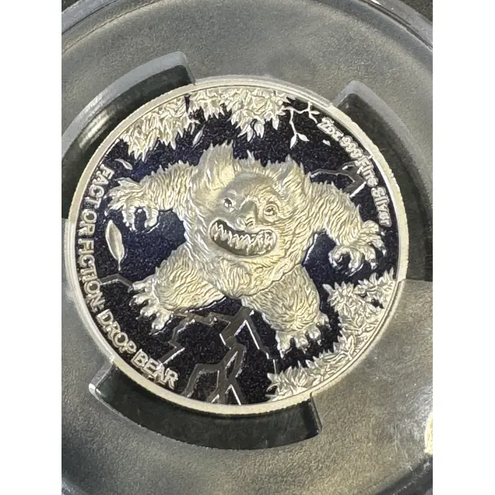 2024 $5 Drop Bear 2oz coin Graded PR70DCAM fact or fiction -only 3 in this grade