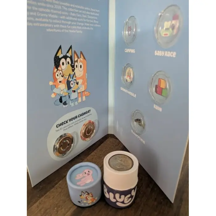 2026 $2 Bluey Silver Proof Coin AND  Bluey 2026 Folder and Tube Set 