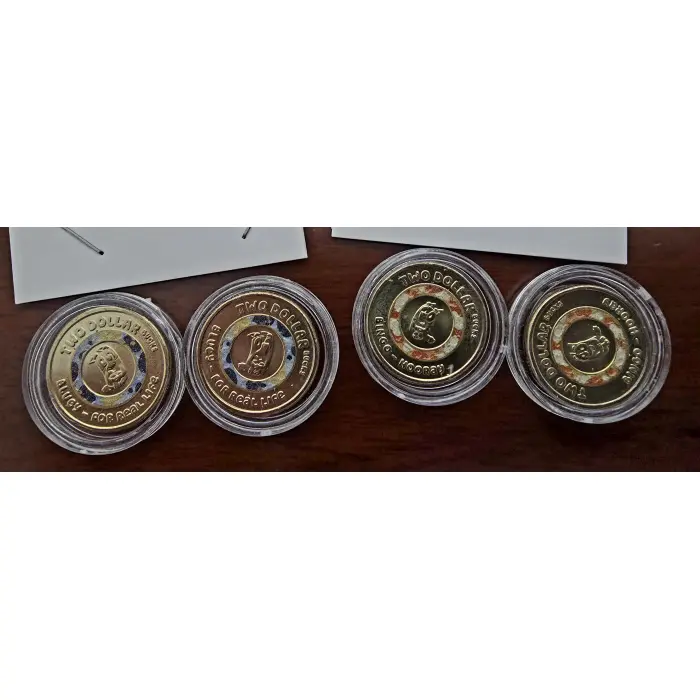 2026 UNC $2 Bluey & Bingo Coloured Till Coin Pair Set  (2 x $2 coins)