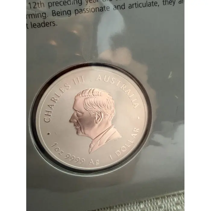 2025 Year of the Snake 1oz Silver colour coin in card Melbourne Money Expo ANDA