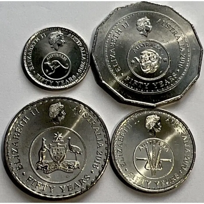 2016 uncirculated Changeover 4 coin set 5c 10c 20c & 50c