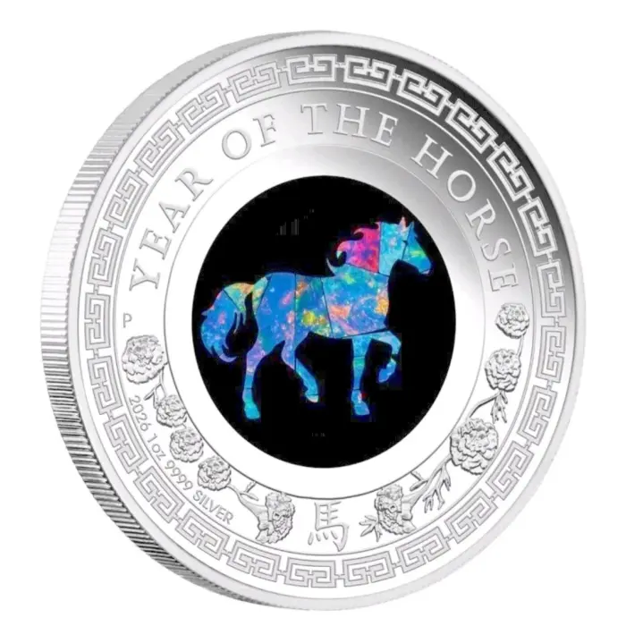2026 Australia Opal Lunar Series Year of the Horse  1oz Silver Proof Coin