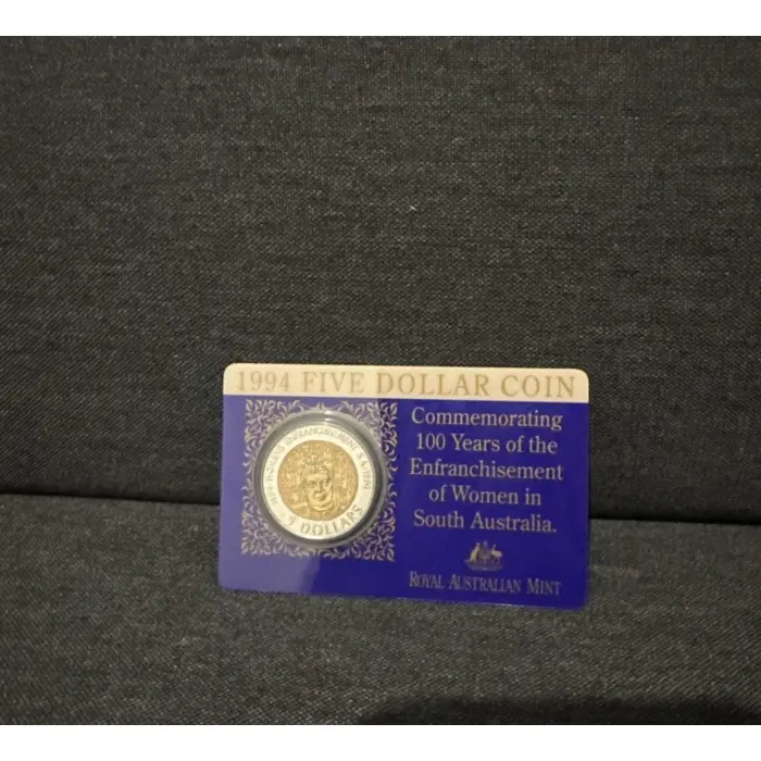1994 $5 - 100 YEARS OF THE ENFRANCHISEMENT OF WOMEN IN SOUTH AUSTRALIA PROOF