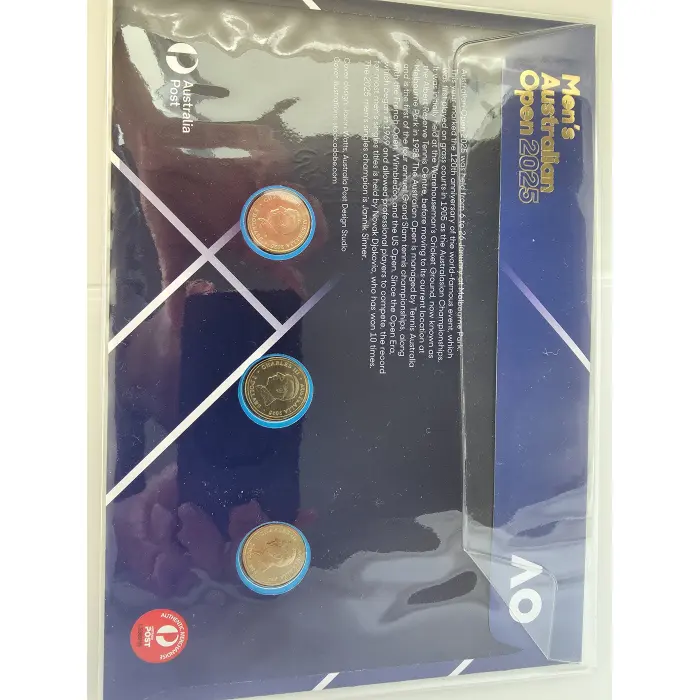 2025 Impressions Men’s Australian Open Tennis $2 Dollar 3-Coin PNC