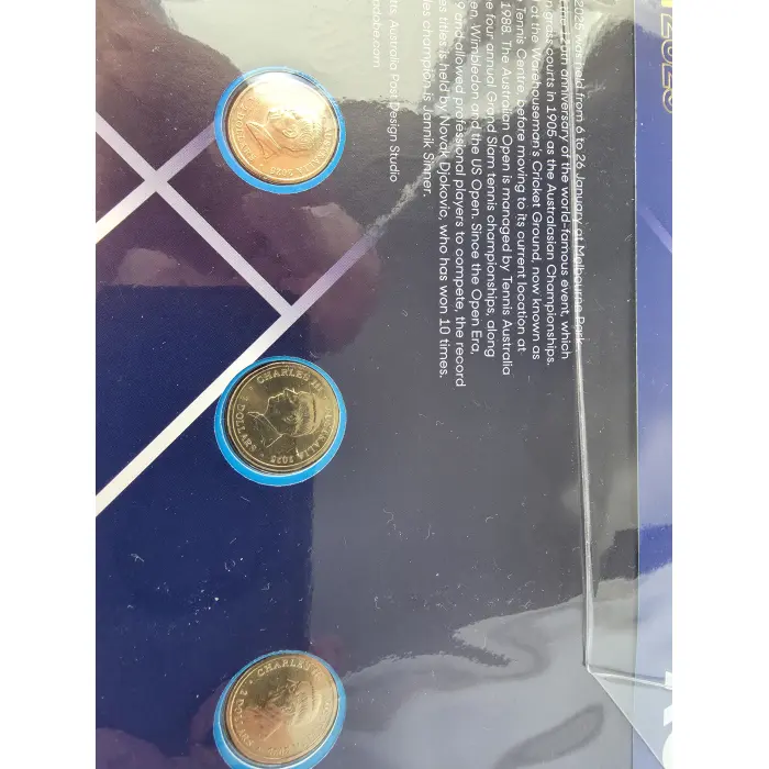 2025 Impressions Men’s Australian Open Tennis $2 Dollar 3-Coin PNC