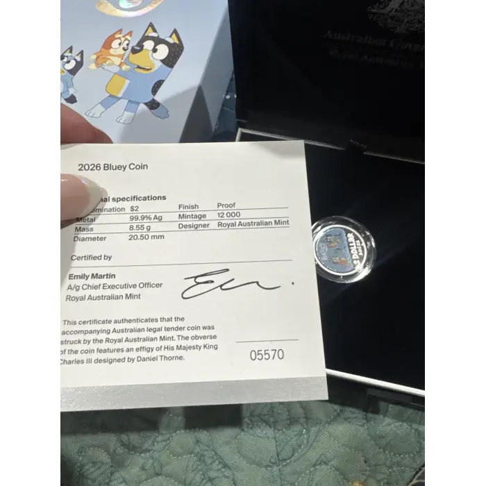 Bluey Silver Proof coin