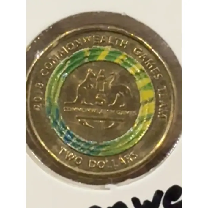 2018 Australian CIRC  $2 coin commemorating the Gold Coast Commonwealth Games.