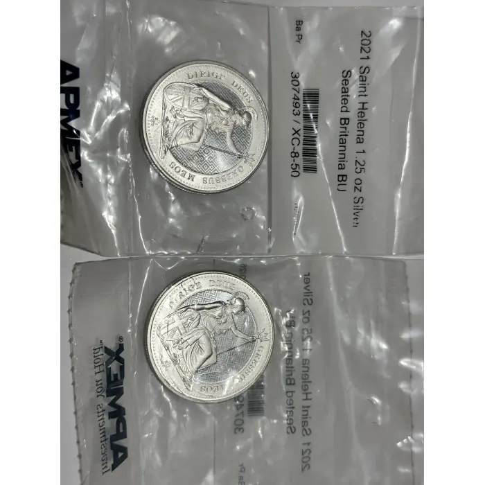 2021 Saint Helena 1.25 oz Silver Seated Britannia