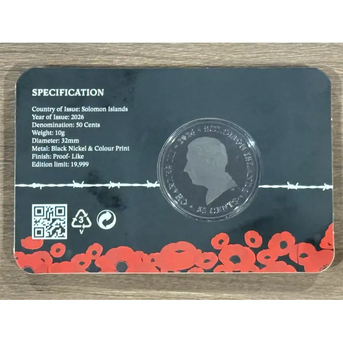 GALLIPOLI REMEMBRANCE - 'THEY SHALL GROW NOT OLD' 2026 LIMITED EDITION COIN