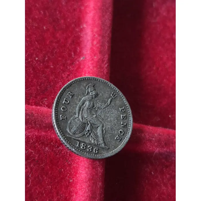 1836 FOUR PENCE "GROUT" GREAT BRITAIN 🇬🇧 (SILVER)