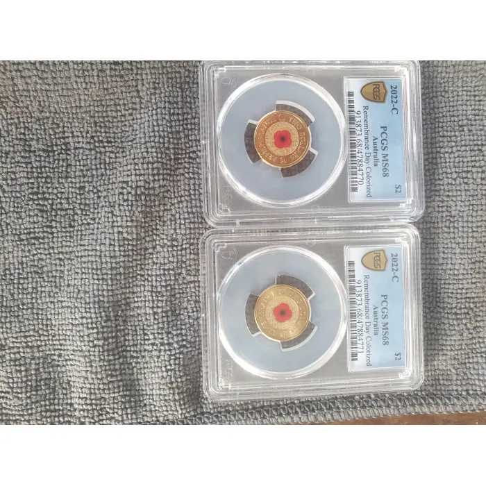 2022-C Remembrance Day Colorized Red Poppy PCGS MS68 (Running Numbers)