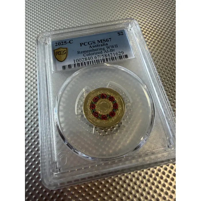 2025 $2 C Mintmark Remembering WWII Coin PCGS MS67