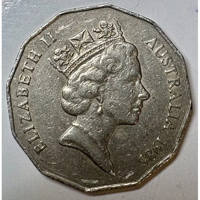 1985 50 cent coin - Low Mintage - Scarce - Circulated condition