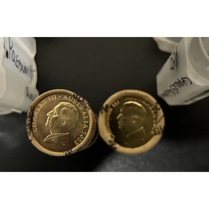 2023 $1 + 2024 $2 King Charles Coin Ram Premium Rolls 
