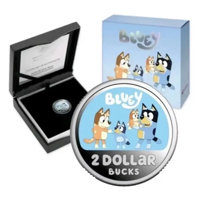 2026 $2 Bluey Coloured Silver Proof Coin –Limited 12,000 Low Mintage
