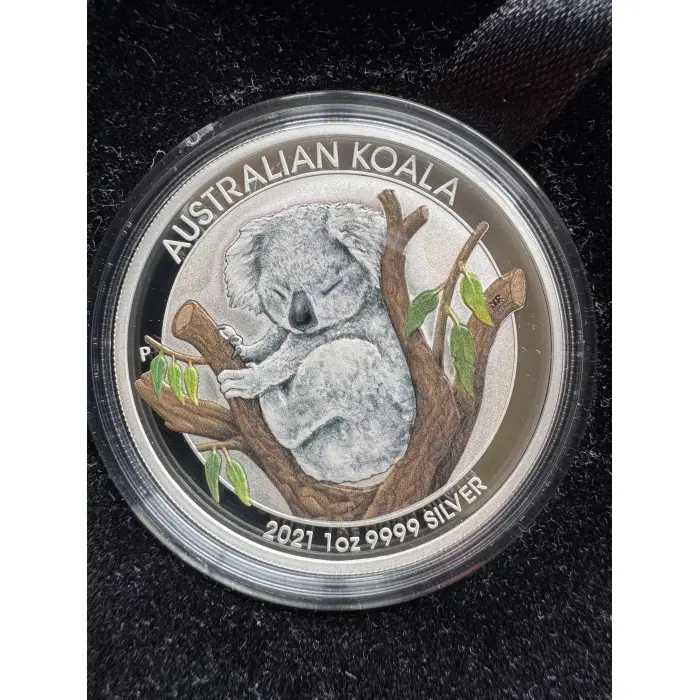 2021 1OZ SILVER COLOURED COIN - AUSTRALIAN KOALA - ANDA BRISBANE MONEY EXPO