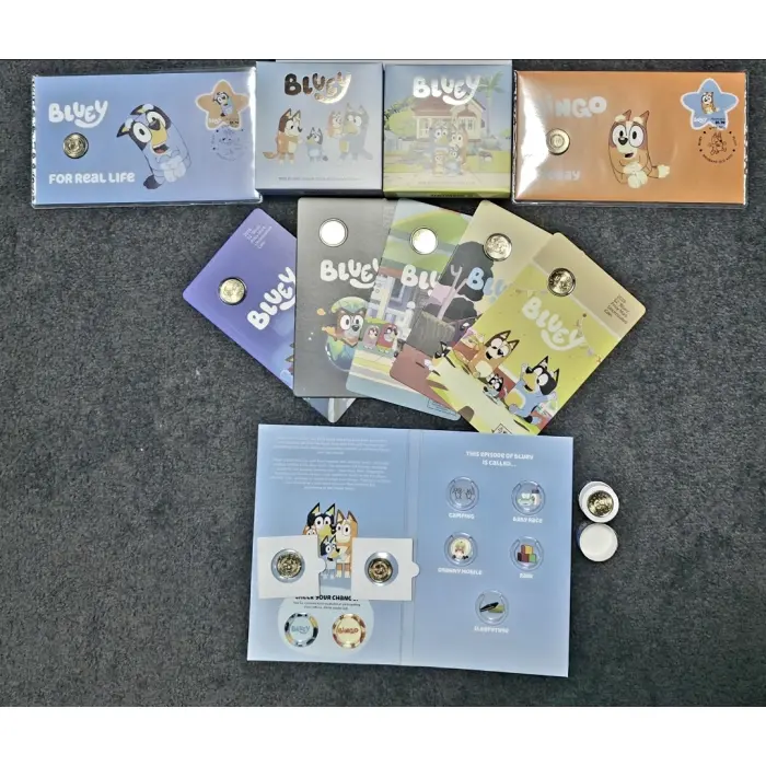 🔥 COMPLETE 2026 BLUEY COIN SET BUNDLE 🔥