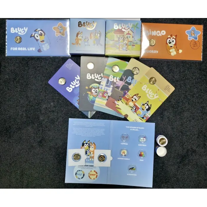 🔥 COMPLETE 2026 BLUEY COIN SET BUNDLE 🔥