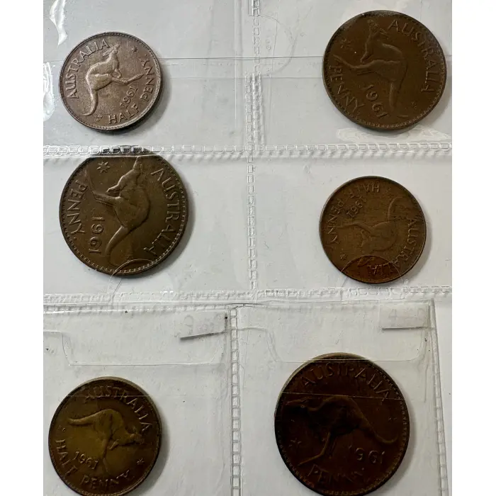 1961 Penny and Half Penny Set