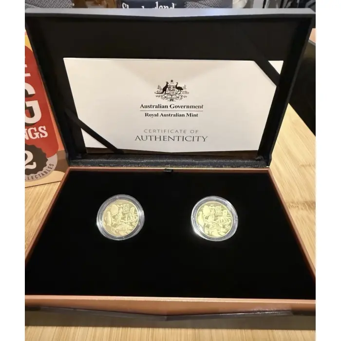 Aussie Big Things 2 Proof Coins 2025 Box Set Australia $1 One Dollar Strawberry