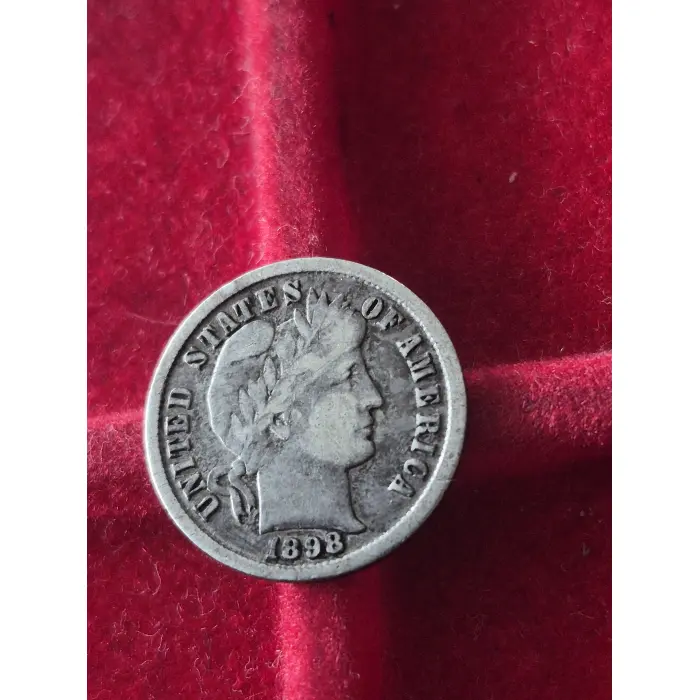 1898 "BARBER" DIME USA 🇺🇸 (90% SILVER)