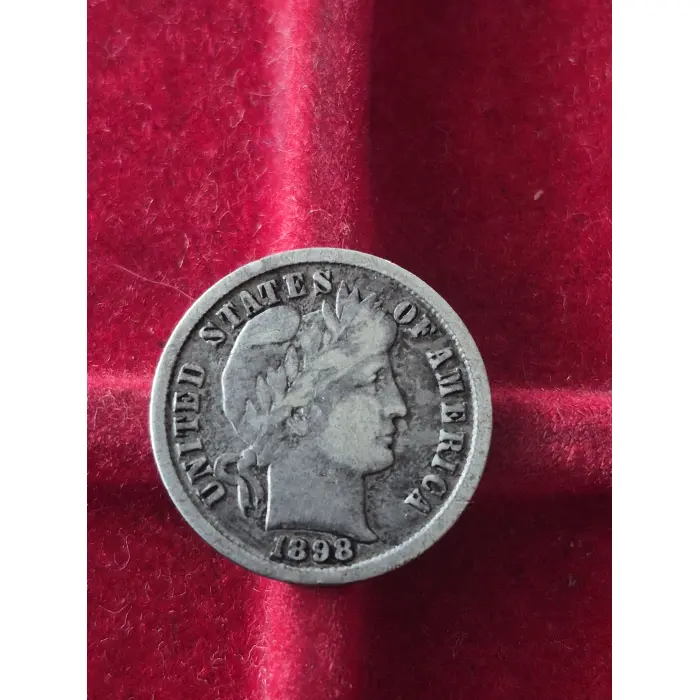 1898 "BARBER" DIME USA 🇺🇸 (90% SILVER)