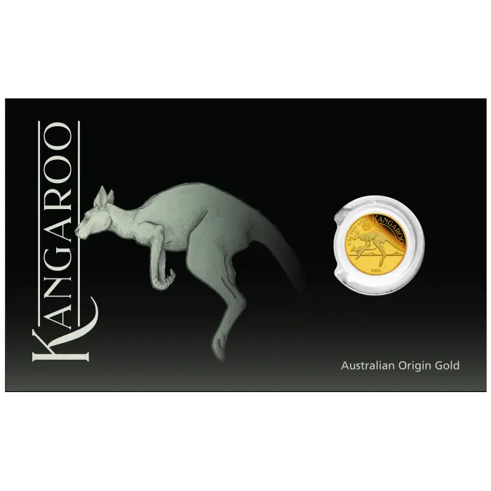 Australia Kangaroo 2026 $2 Mini Roo 0.5g Gold Proof Coin in Card