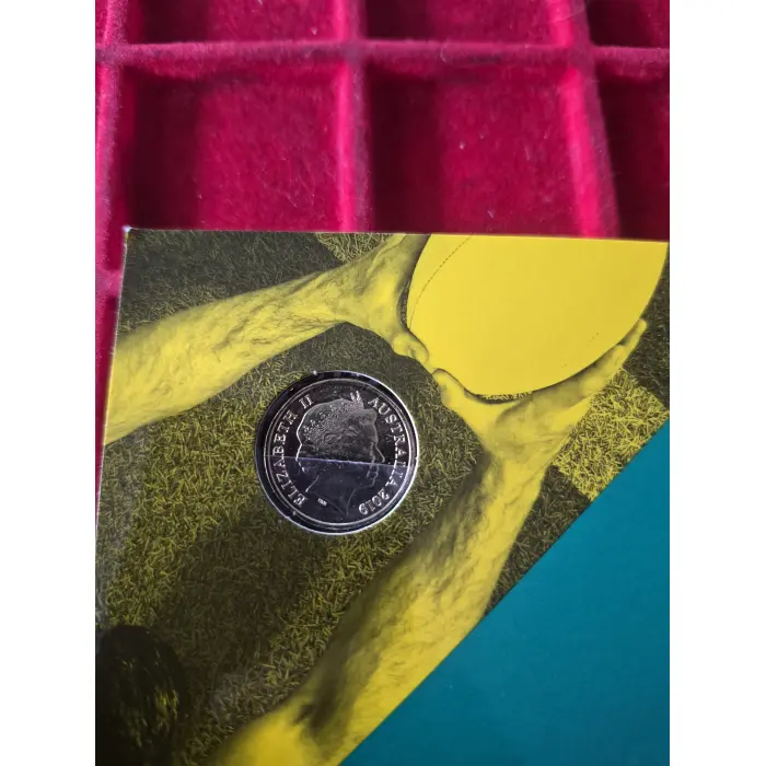 2019 $2 WALLABIES COLOURED COIN 