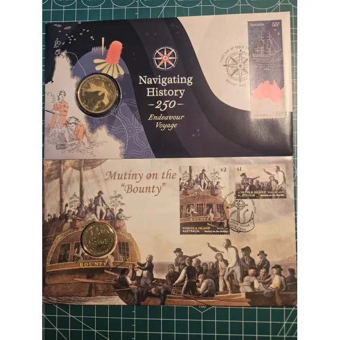 Bundle of 6 history pnc's, welcome stranger, rum rebellion, eureka etc