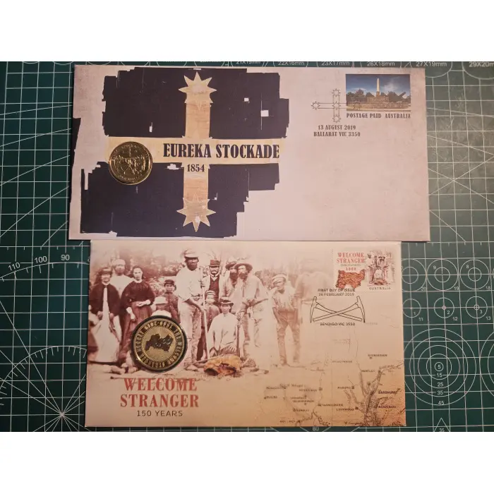 Bundle of 6 history pnc's, welcome stranger, rum rebellion, eureka etc