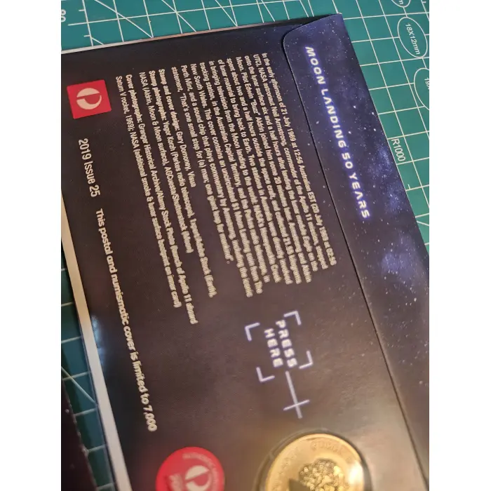 2019 moon landing pnc pair, with sound effects (Neil Armstrong's voice) 