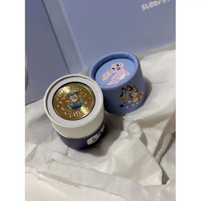 2026 $2 Bluey 'Sleepytime' Coin in Tube & Folder plus 2 till coins