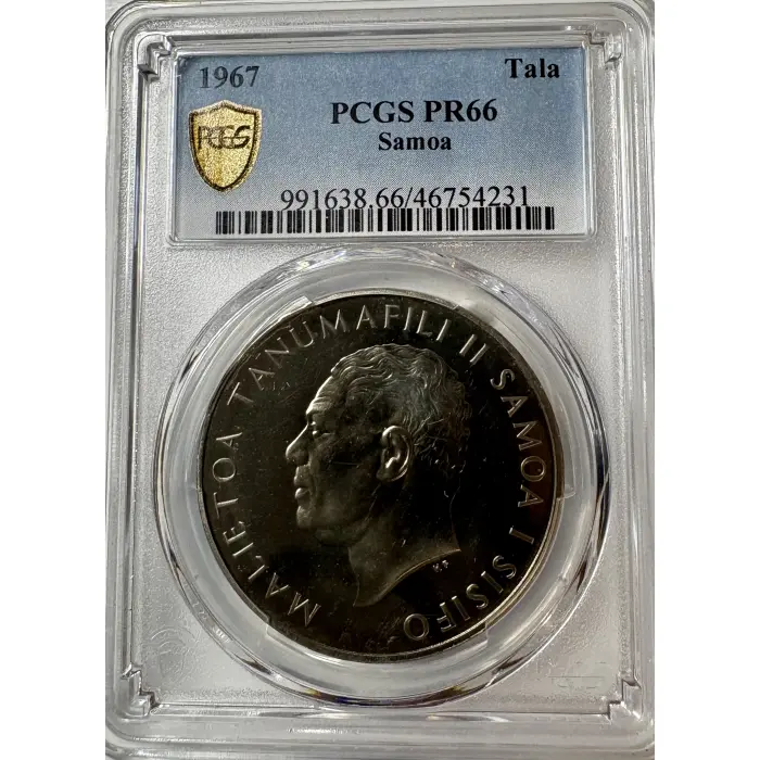 1967 Samoa One Tala - Malietoa Tanumafili II - PCGS PR 66