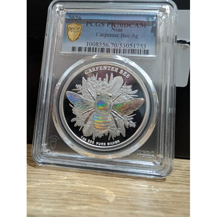 2026 PCGS Carpenter Bee Fine Silver ag PR70 Top Pop